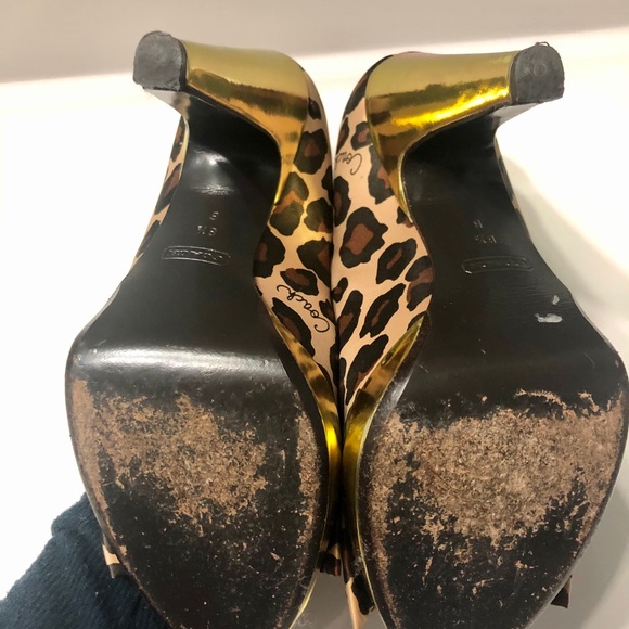 Coach Leopard Print Heels - Picture 6 of 7